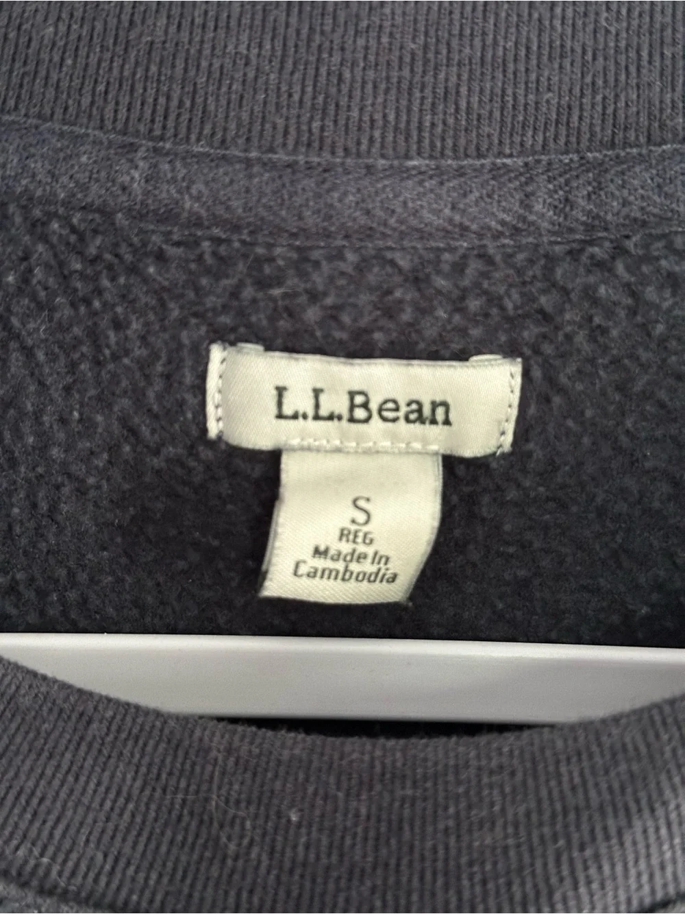 L.L. Bean Navy Logo Crewneck Sweater